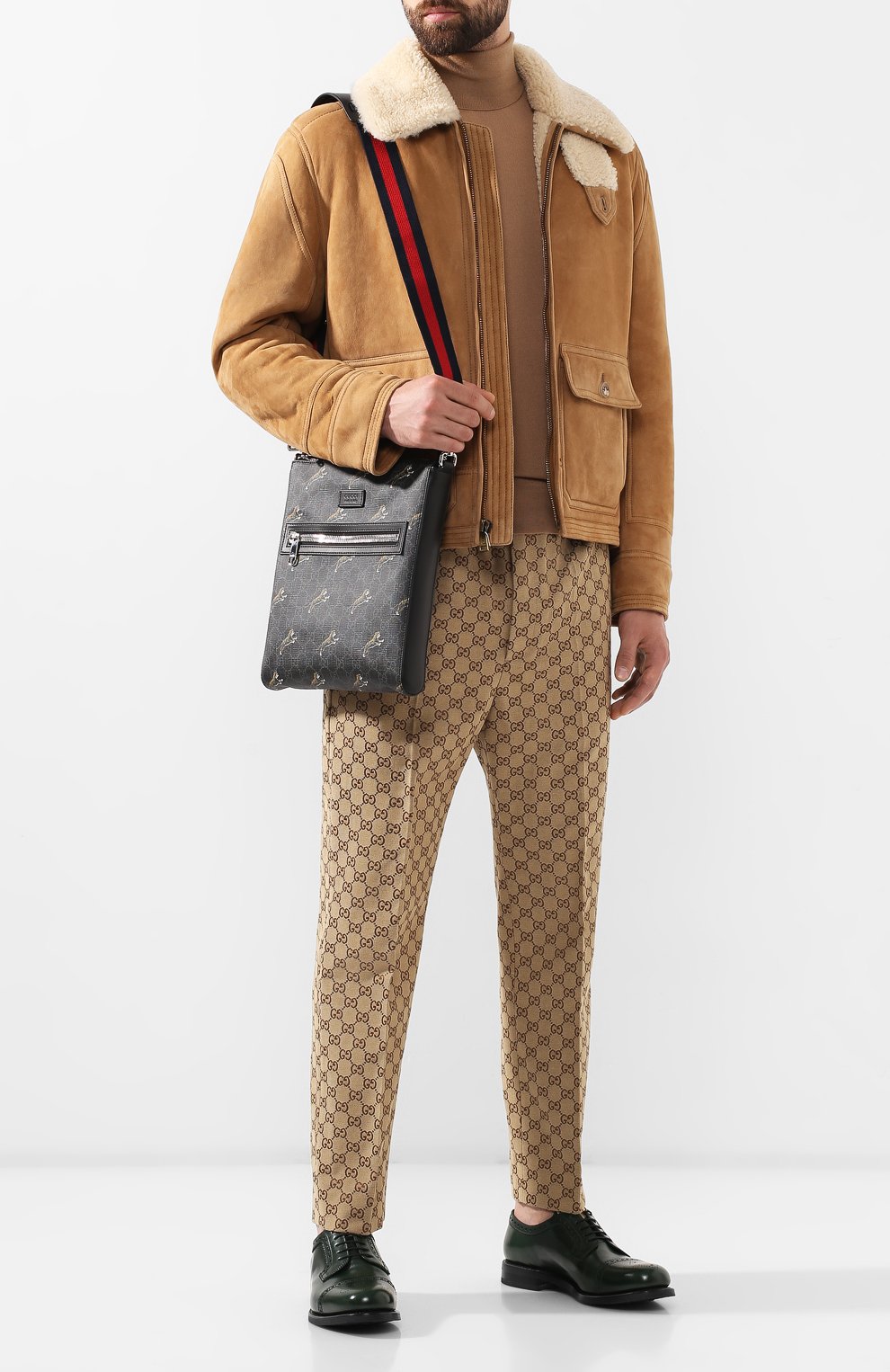 Мужская сумка-планшет gg supreme GUCCI черного цвета по цене 63600 руб., арт. 474137/G0KAN | Фото 2 Мужская сумка-планшет gg supreme GUCCI черного цвета, арт. 474137/G0KAN | Фото 2