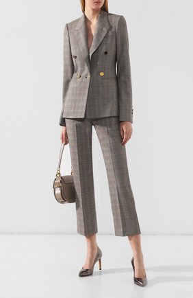 Женская кожаные туфли SANTONI серебряного цвета по цене 41300 руб., арт. WDNT57627HI2RIPUD75 | Фото 2 Женская кожаные туфли SANTONI серебряного цвета, арт. WDNT57627HI2RIPUD75 | Фото 2