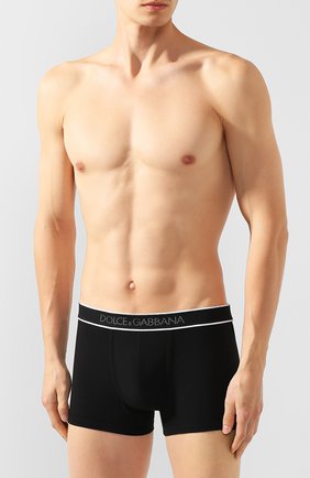 Мужские хлопковые боксеры DOLCE & GABBANA черного цвета по цене 4875 руб., арт. M4B00J/FUGHH | Фото 2 Мужские хлопковые боксеры DOLCE & GABBANA черного цвета, арт. M4B00J/FUGHH | Фото 2