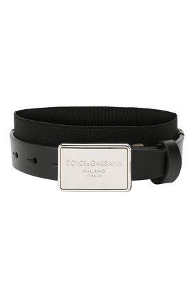 Детский ремень с кожаной отделкой DOLCE & GABBANA черного цвета по цене 12950 руб., арт. EC0047/AS003 | Фото 1 Детский ремень с кожаной отделкой DOLCE & GABBANA черного цвета, арт. EC0047/AS003 | Фото 1