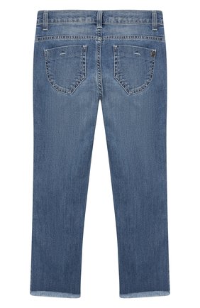 Детские джинсы ERMANNO SCERVINO голубого цвета по цене 12600 руб., арт. 45I JL08 JNS/10-16 | Фото 2 Детские джинсы ERMANNO SCERVINO голубого цвета, арт. 45I JL08 JNS/10-16 | Фото 2