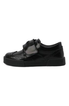 Детские кожаные дерби DOLCE & GABBANA черного цвета по цене 26200 руб., арт. DA0725/A1428/24-28 | Фото 2 Детские кожаные дерби DOLCE & GABBANA черного цвета, арт. DA0725/A1428/24-28 | Фото 2 (Материал внутренний: Натуральная кожа; Мальчики Кросс-КТ: дерби; Кросс-КТ: велькро; Статус проверки: Проверена категория; Материал внешний: Кожа)