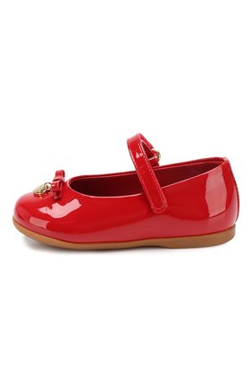 Детские туфли из лаковой кожи DOLCE & GABBANA красного цвета, арт. D20057/A1328/19-28 | Фото 2 (Статус проверки: Проверена категория; Материал внутренний: Натуральная кожа; Материал внешний: Кожа)