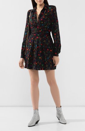 Женские ботинки west SAINT LAURENT серебряного цвета по цене 59800 руб., арт. 580303/1G000 | Фото 2 Женские ботинки west SAINT LAURENT серебряного цвета, арт. 580303/1G000 | Фото 2