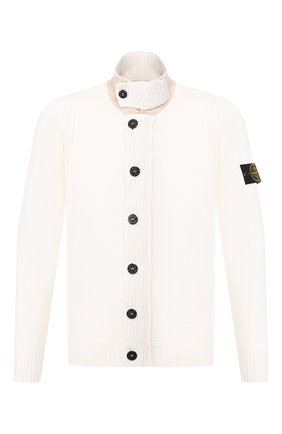 Мужская шерстяной кардиган STONE ISLAND белого цвета по цене 27750 руб., арт. 7115564A3 | Фото 1 Мужская шерстяной кардиган STONE ISLAND белого цвета, арт. 7115564A3 | Фото 1