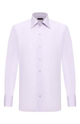 Мужская хлопковая сорочка TOM FORD сиреневого цвета по цене 34050 руб., арт. 6FT011/94S1JE | Фото 1 Мужская хлопковая сорочка TOM FORD сиреневого цвета, арт. 6FT011/94S1JE | Фото 1