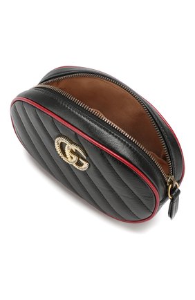 Женская поясная сумка gg marmont GUCCI черного цвета по цене 78800 руб., арт. 476434/00LFX | Фото 4 Женская поясная сумка gg marmont GUCCI черного цвета, арт. 476434/00LFX | Фото 4