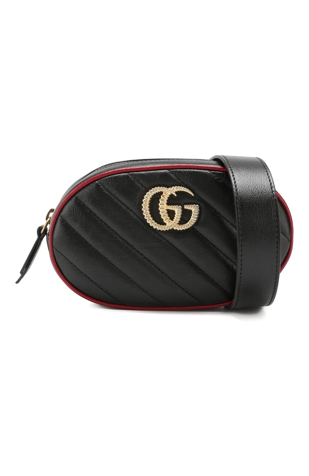 Женская поясная сумка gg marmont GUCCI черного цвета по цене 78800 руб., арт. 476434/00LFX | Фото 5 Женская поясная сумка gg marmont GUCCI черного цвета, арт. 476434/00LFX | Фото 5