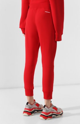 Женские красные хлопковые джоггеры Dsquared2, арт. S75KB0004/S25042 купить в ЦУМ | Фото №4 Хлопковые джоггеры Dsquared2 красные | Фото №4