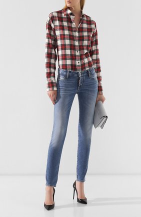 Женские джинсы DSQUARED2 синего цвета по цене 27600 руб., арт. S72LB0215/S30667 | Фото 2 Женские джинсы DSQUARED2 синего цвета, арт. S72LB0215/S30667 | Фото 2