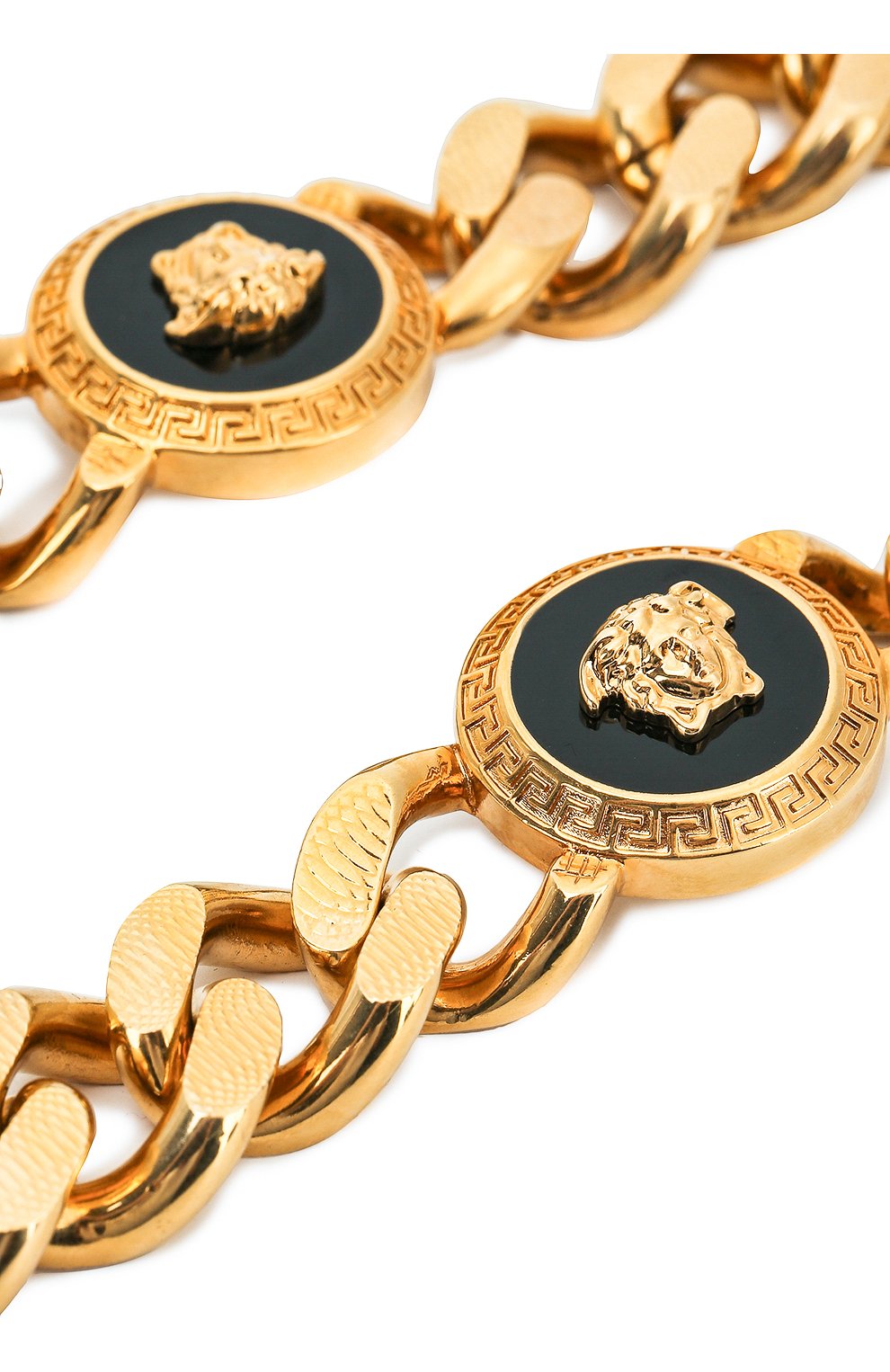 Мужского цепь VERSACE золотого цвета по цене 56500 руб., арт. DG17249/DJMS | Фото 2 Мужского цепь VERSACE золотого цвета, арт. DG17249/DJMS | Фото 2