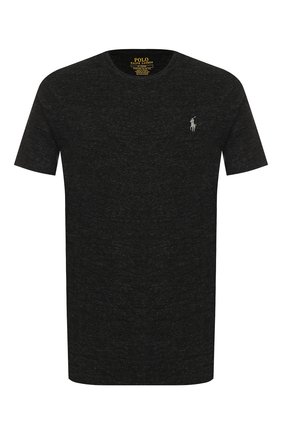 Мужская хлопковая футболка POLO RALPH LAUREN темно-серого цвета по цене 5695 руб., арт. 710671438 | Фото 1 Мужская хлопковая футболка POLO RALPH LAUREN темно-серого цвета, арт. 710671438 | Фото 1