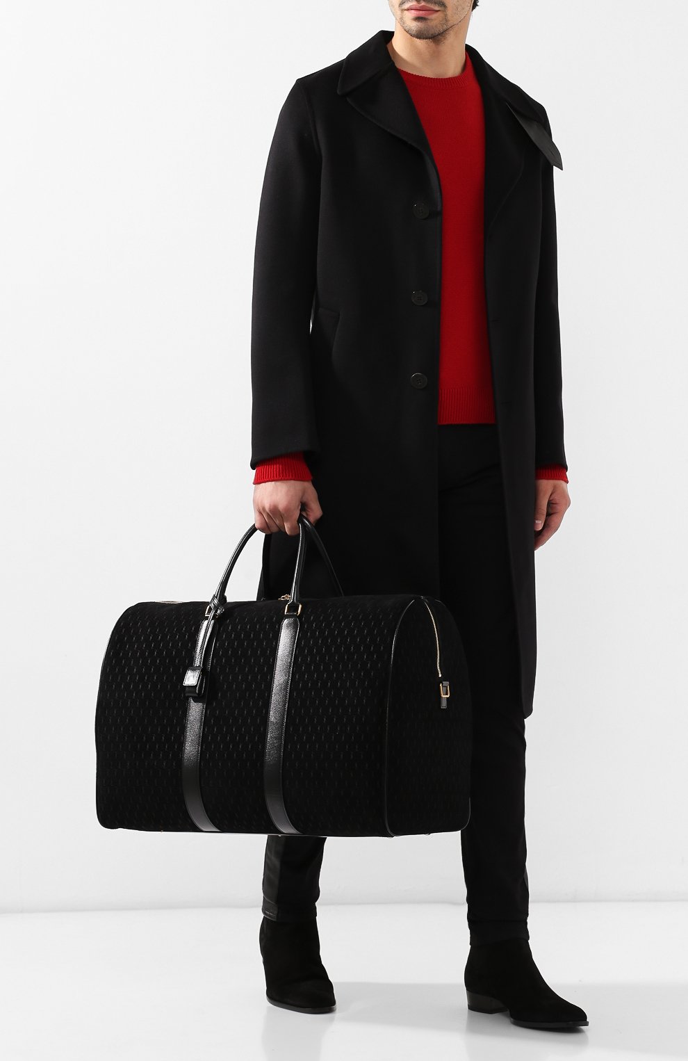 Мужская кожаная дорожная сумка SAINT LAURENT черного цвета по цене 162000 руб., арт. 582141/09W3W | Фото 2 Мужская кожаная дорожная сумка SAINT LAURENT черного цвета, арт. 582141/09W3W | Фото 2 (Материал: Натуральная кожа; Ремень/цепочка: На ремешке; Статус проверки: Проверено, Проверена категория)