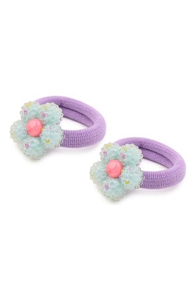 Детская комплект из 2-х резинок flower JUNEFEE голубого цвета по цене 950 руб., арт. 5884 | Фото 2 Детская комплект из 2-х резинок flower JUNEFEE голубого цвета, арт. 5884 | Фото 2