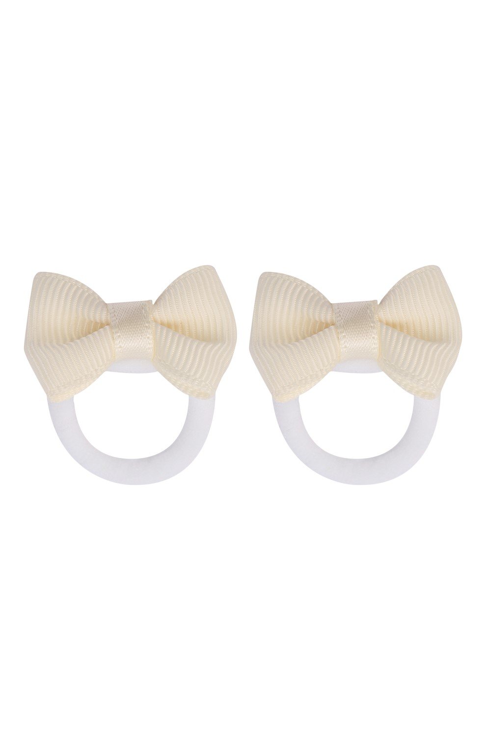 Детская комплект из 2-х резинок small bow JUNEFEE бежевого цвета, арт. 6077 | Фото 1