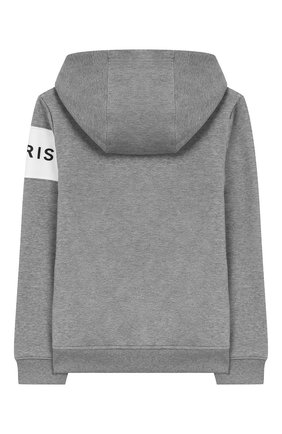 Детский хлопковый кардиган с капюшоном GIVENCHY серого цвета по цене 20950 руб., арт. H25120 | Фото 2 Детский хлопковый кардиган с капюшоном GIVENCHY серого цвета, арт. H25120 | Фото 2