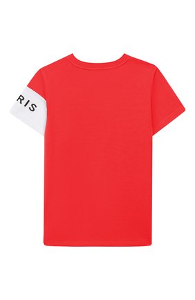 Детская хлопковая футболка GIVENCHY красного цвета по цене 13950 руб., арт. H25138 | Фото 2 Детская хлопковая футболка GIVENCHY красного цвета, арт. H25138 | Фото 2