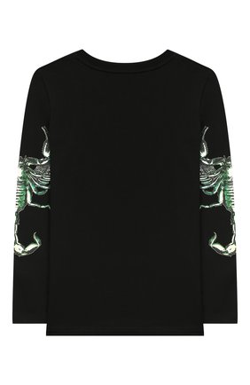 Детская хлопковый лонгслив GIVENCHY черного цвета по цене 14500 руб., арт. H25141 | Фото 2 Детская хлопковый лонгслив GIVENCHY черного цвета, арт. H25141 | Фото 2