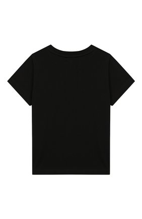 Детский хлопковая футболка GIVENCHY черного цвета, арт. H05091 | Фото 2 (Статус проверки: Проверена категория; Материал внешний: Хлопок; Рукава: Короткие; Кросс-КТ НВ: Футболка)