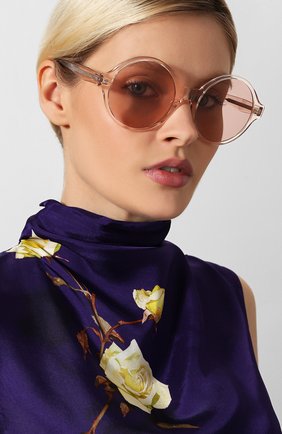 Женские солнцезащитные очки CELINE EYEWEAR розового цвета по цене 24350 руб., арт. CL40051I 72S | Фото 2 Женские солнцезащитные очки CELINE EYEWEAR розового цвета, арт. CL40051I 72S | Фото 2 (Тип очков: С/з; Оптика Гендер: оптика-женское; Очки форма: Круглые)