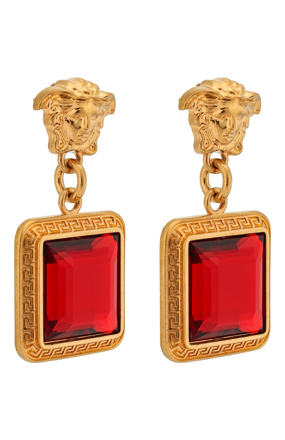 Женские серьги tribute VERSACE красного цвета по цене 22450 руб., арт. DG2H060/DJMX | Фото 3 Женские серьги tribute VERSACE красного цвета, арт. DG2H060/DJMX | Фото 3