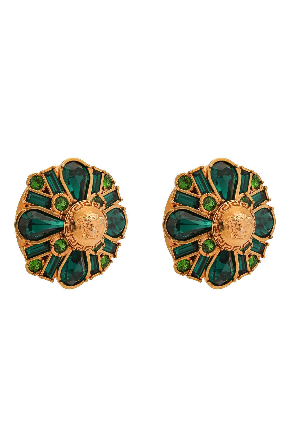 Женские серьги-клипсы tribute VERSACE зеленого цвета по цене 32400 руб., арт. DG2H072/DJMX | Фото 3 Женские серьги-клипсы tribute VERSACE зеленого цвета, арт. DG2H072/DJMX | Фото 3