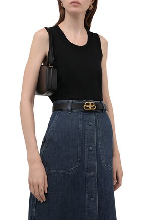 Женский кожаный ремень BALENCIAGA черного цвета по цене 25750 руб., арт. 581690/1CH04 | Фото 2 Женский кожаный ремень BALENCIAGA черного цвета, арт. 581690/1CH04 | Фото 2 (Статус проверки: Проверена категория)