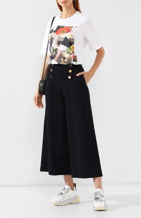 Женские укороченные брюки STELLA MCCARTNEY синего цвета по цене 86000 руб., арт. 573726/S2076 | Фото 2 Женские укороченные брюки STELLA MCCARTNEY синего цвета, арт. 573726/S2076 | Фото 2