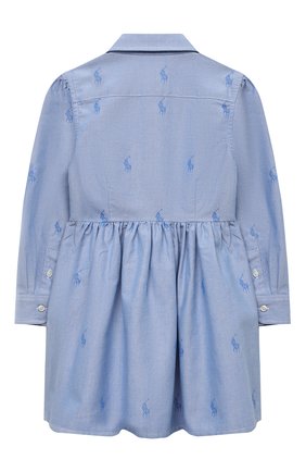 Детское хлопковое платье-рубашка POLO RALPH LAUREN голубого цвета по цене 8615 руб., арт. 311756657 | Фото 2 Детское хлопковое платье-рубашка POLO RALPH LAUREN голубого цвета, арт. 311756657 | Фото 2 (Рукава: Длинные; Материал внешний: Хлопок; Случай: Повседневный; Девочки Кросс-КТ: Платье-одежда; Статус проверки: Проверена категория; Ростовка одежда: 18 мес | 86 см, 3 года | 98 см, 4 года | 104 см)