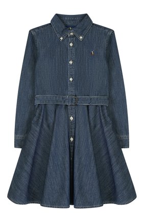 Детское хлопковое платье-рубашка POLO RALPH LAUREN синего цвета по цене 7445 руб., арт. 311698860 | Фото 1 Детское хлопковое платье-рубашка POLO RALPH LAUREN синего цвета, арт. 311698860 | Фото 1