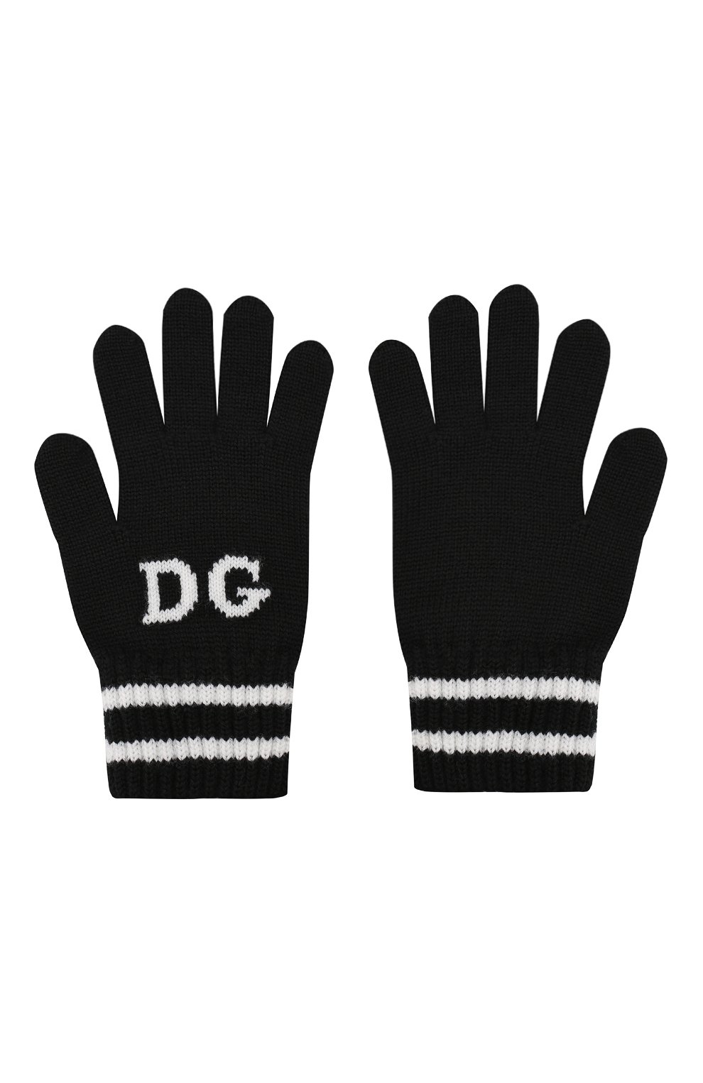 Детские шерстяные перчатки DOLCE & GABBANA черного цвета по цене 8210 руб., арт. LBKA19/JAVPF | Фото 2 Детские шерстяные перчатки DOLCE & GABBANA черного цвета, арт. LBKA19/JAVPF | Фото 2 (Материал: Шерсть; Статус проверки: Проверена категория)