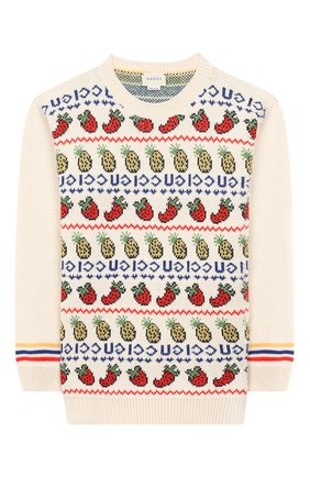 Мужского пуловер из шерсти и хлопка GUCCI белого цвета по цене 56300 руб., арт. 577547/XKAUD | Фото 1 Мужского пуловер из шерсти и хлопка GUCCI белого цвета, арт. 577547/XKAUD | Фото 1 (Статус проверки: Проверена категория; Девочки Кросс-КТ: Пуловер-одежда; Принт: С принтом; Ростовка одежда: 10 - 11 лет | 140 - 146см, 12 лет | 152 см, 5 лет | 110 см, 8 лет | 128 см, 4 года | 104 см, 6 лет | 116 см)
