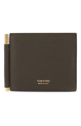 Мужской кожаный зажим для денег TOM FORD хаки цвета по цене 41050 руб., арт. Y0231T-CP9 | Фото 1 Мужской кожаный зажим для денег TOM FORD хаки цвета, арт. Y0231T-CP9 | Фото 1