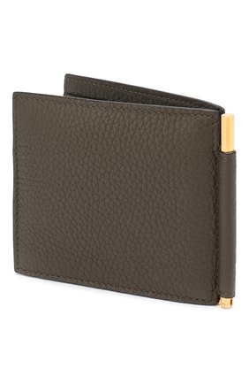Мужской кожаный зажим для денег TOM FORD хаки цвета по цене 41050 руб., арт. Y0231T-CP9 | Фото 2 Мужской кожаный зажим для денег TOM FORD хаки цвета, арт. Y0231T-CP9 | Фото 2