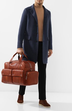 Мужская кожаная дорожная сумка leisure BRUNELLO CUCINELLI коричневого цвета по цене 274000 руб., арт. MBZIU323 | Фото 2 Мужская кожаная дорожная сумка leisure BRUNELLO CUCINELLI коричневого цвета, арт. MBZIU323 | Фото 2