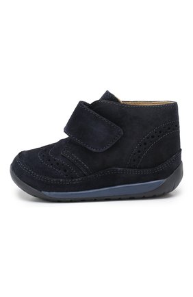 Детские замшевые ботинки FALCOTTO темно-синего цвета, арт. 0012012799/01 | Фото 2 (Статус проверки: Проверена категория, Проверено; Материал внутренний: Натуральная кожа; Материал внешний: Кожа)
