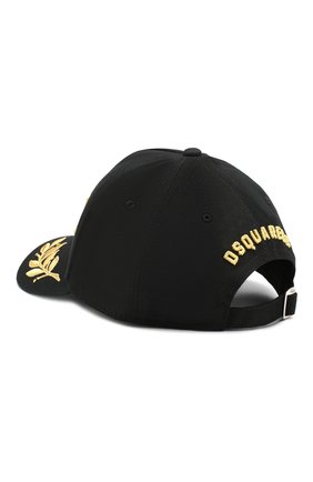 Детская хлопковая бейсболка DSQUARED2 черного цвета по цене 8270 руб., арт. DQ03MZ-D00I8 | Фото 2 Детская хлопковая бейсболка DSQUARED2 черного цвета, арт. DQ03MZ-D00I8 | Фото 2