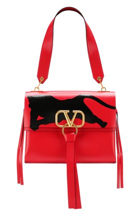 Женская сумка valentino garavani v-ring medium VALENTINO красная цвета, арт. SW2B0E02/BMW купить в ЦУМ | Фото №5 Сумка Valentino Garavani V-Ring medium Valentino красная цвета | Фото №5