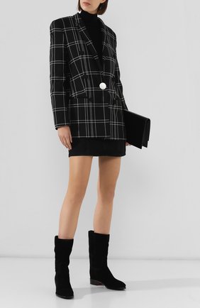 Женские замшевые сапоги SANTONI черного цвета по цене 56500 руб., арт. WSEH57520BJ2CAEAN01 | Фото 2 Женские замшевые сапоги SANTONI черного цвета, арт. WSEH57520BJ2CAEAN01 | Фото 2