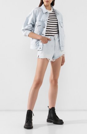 Женские джинсовые шорты DENIM X ALEXANDER WANG голубого цвета по цене 21600 руб., арт. 4DC2194464 | Фото 2 Женские джинсовые шорты DENIM X ALEXANDER WANG голубого цвета, арт. 4DC2194464 | Фото 2