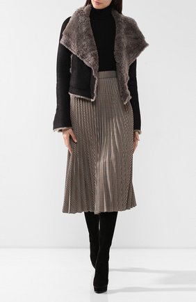 Женская дубленка RICK OWENS серого цвета по цене 208000 руб., арт. RP19F5753/LSHW | Фото 2 Женская дубленка RICK OWENS серого цвета, арт. RP19F5753/LSHW | Фото 2