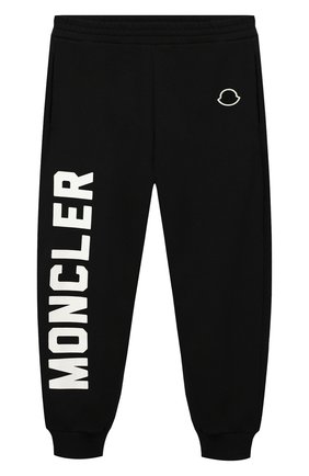 Детские хлопковые джоггеры MONCLER ENFANT черного цвета по цене 10900 руб., арт. E2-954-87087-50-809B3/4-6A | Фото 1 Детские хлопковые джоггеры MONCLER ENFANT черного цвета, арт. E2-954-87087-50-809B3/4-6A | Фото 1