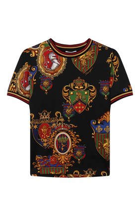 Детская хлопковая футболка DOLCE & GABBANA разноцветного цвета по цене 10450 руб., арт. L4JT8A/G7TNW/2-6 | Фото 1 Детская хлопковая футболка DOLCE & GABBANA разноцветного цвета, арт. L4JT8A/G7TNW/2-6 | Фото 1