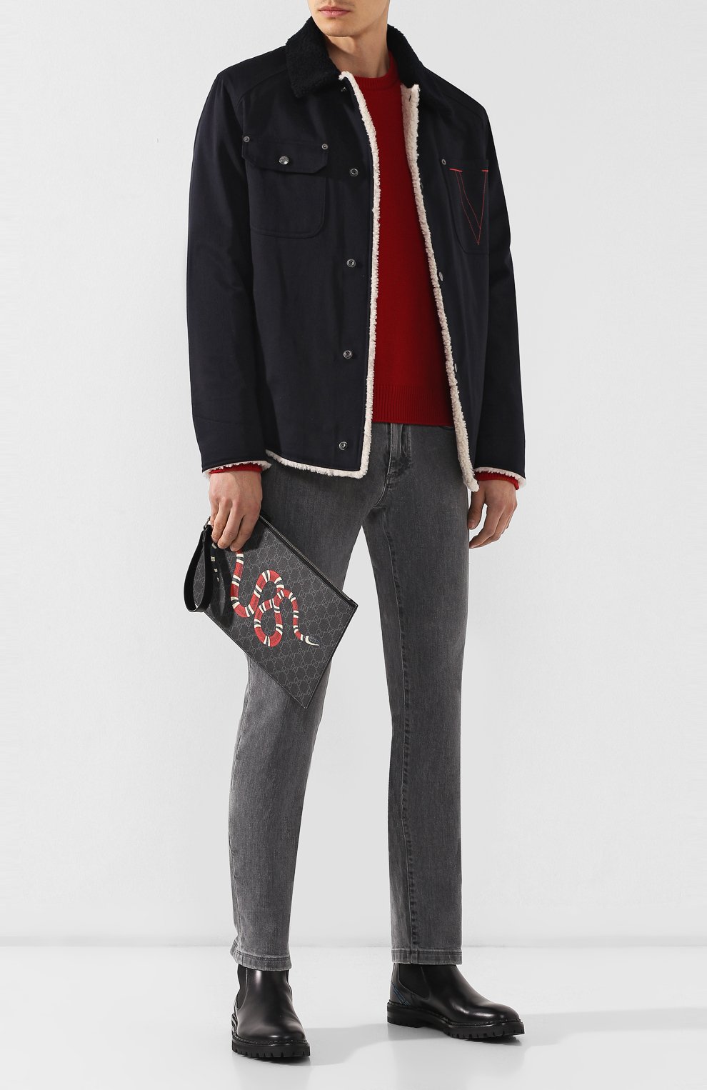 Мужская папка для документов gg GUCCI черного цвета по цене 52500 руб., арт. 473904/GZN1N | Фото 2 Мужская папка для документов gg GUCCI черного цвета, арт. 473904/GZN1N | Фото 2