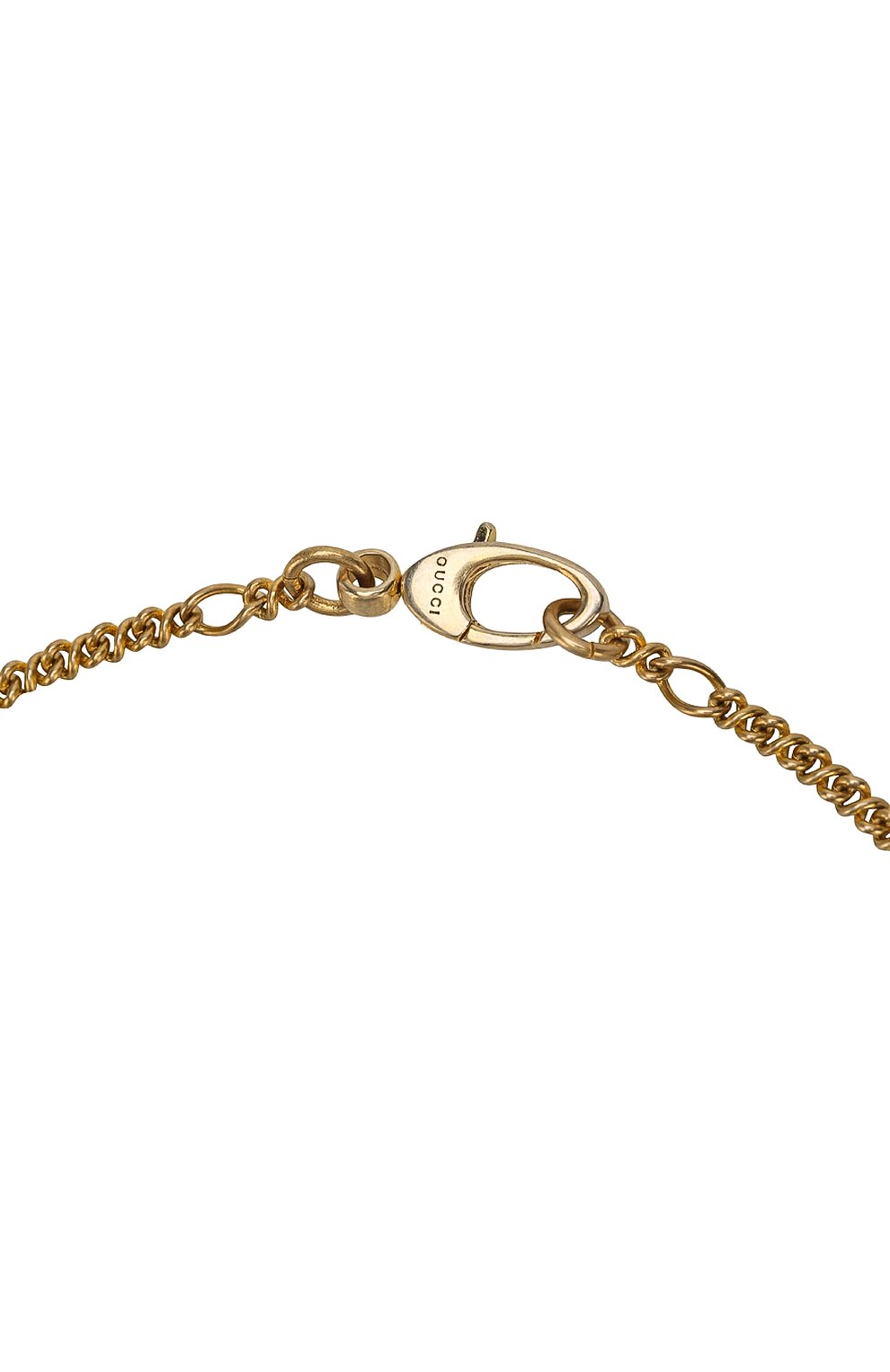 Женское колье GUCCI белого цвета по цене 25400 руб., арт. 412885/J1D50 | Фото 3 Женское колье GUCCI белого цвета, арт. 412885/J1D50 | Фото 3