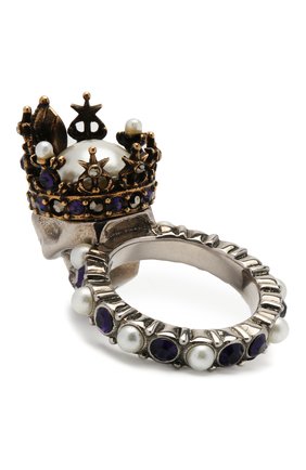 Женское кольцо ALEXANDER MCQUEEN серебряного цвета, арт. 553662/J160U | Фото 2 (Материал: Металл; Статус проверки: Проверена категория)