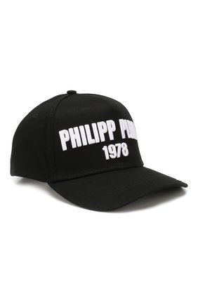 Женская хлопковая бейсболка PHILIPP PLEIN черного цвета по цене 11250 руб., арт. MAC0427 | Фото 1 Женская хлопковая бейсболка PHILIPP PLEIN черного цвета, арт. MAC0427 | Фото 1