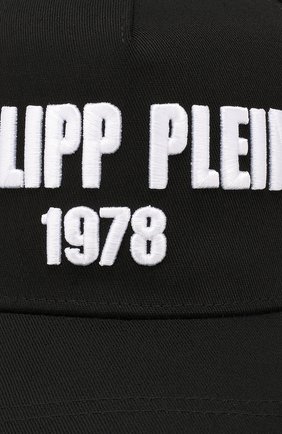 Женская хлопковая бейсболка PHILIPP PLEIN черного цвета по цене 11250 руб., арт. MAC0427 | Фото 3 Женская хлопковая бейсболка PHILIPP PLEIN черного цвета, арт. MAC0427 | Фото 3