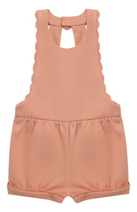 Детский комбинезон CHLOÉ оранжевого цвета по цене 19950 руб., арт. C04149 | Фото 1 Детский комбинезон CHLOÉ оранжевого цвета, арт. C04149 | Фото 1 (Статус проверки: Проверена категория; Материал внешний: Синтетический материал, Хлопок; Рукава: Короткие)