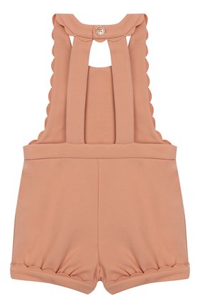 Детский комбинезон CHLOÉ оранжевого цвета по цене 19950 руб., арт. C04149 | Фото 2 Детский комбинезон CHLOÉ оранжевого цвета, арт. C04149 | Фото 2 (Статус проверки: Проверена категория; Материал внешний: Синтетический материал, Хлопок; Рукава: Короткие)